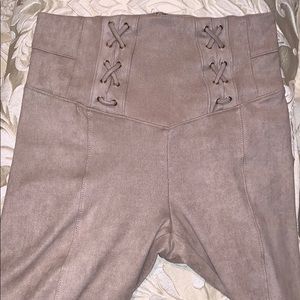 Bebe Faux Suede leggings